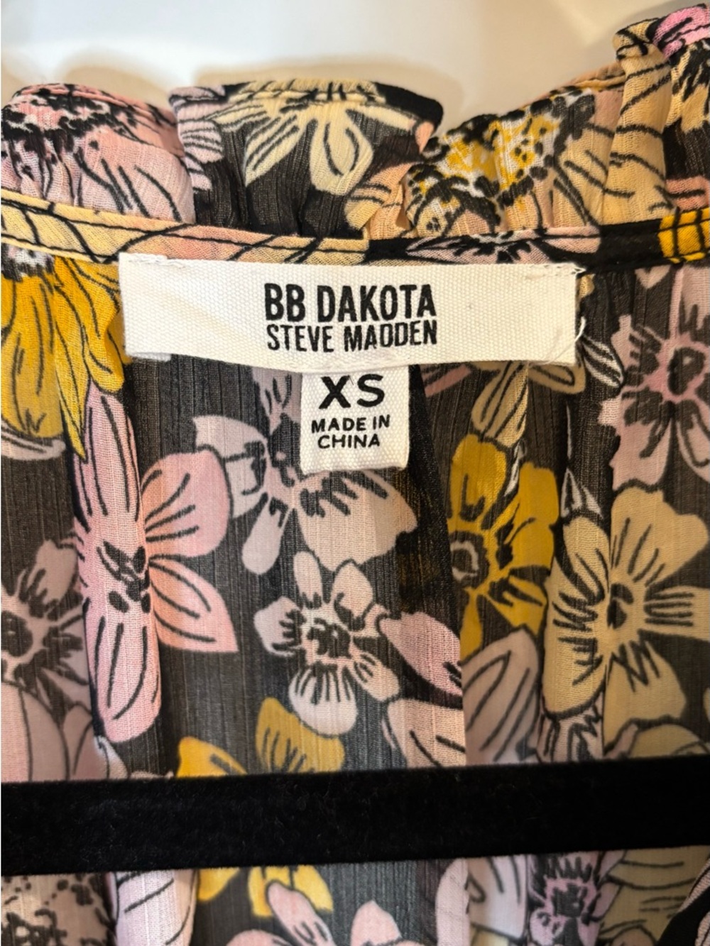 BB Dakota Black Floral Maxi Dress with Pink & Yellow Blooms - Picture 2 of 9